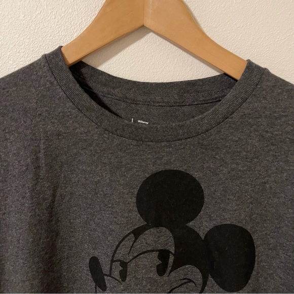 Neff x Disney Shurg Life Mickey Charcoal Gray Light Blue Floral Graphic Tee-XL - Picture 4 of 10